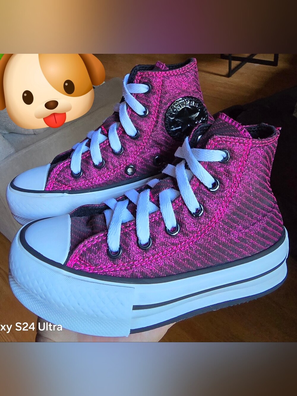 Sz 11 Toddler Girl's CONVERSE CTAS EVA LIFT SPARKLE Platform Burgundy Casual Sho